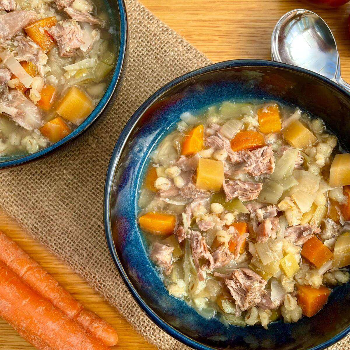Slow Cooker Scotch Broth Cinnamon and Kale