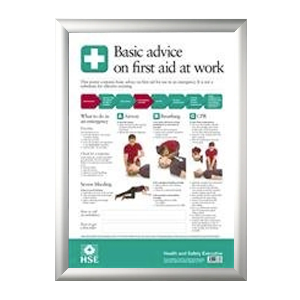 HSE Basic advice on first aid at work Poster CIP Books