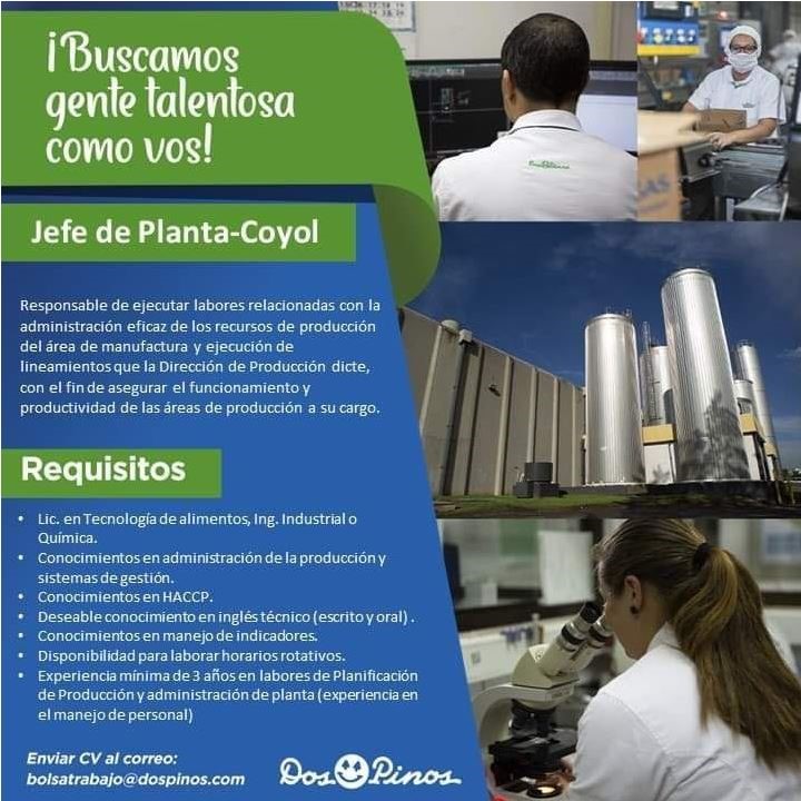 Oferta Laboral (DACIQPAC 67) COLEGIO DE INGENIEROS