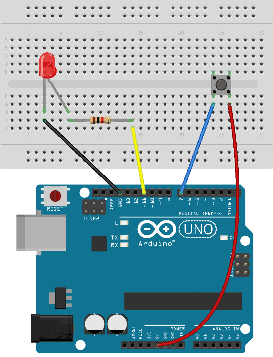How to Connect and Program Push Buttons on the Arduino Circuit Basics