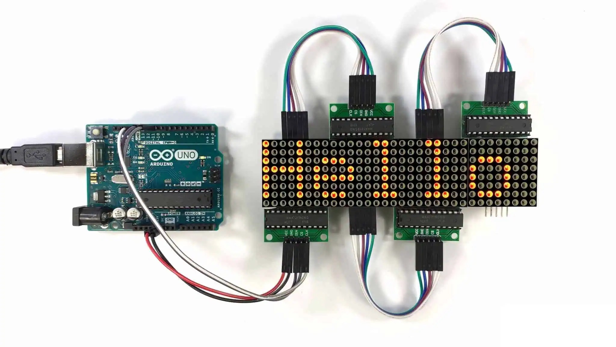 How to Setup LED Matrix Displays on the Arduino Circuit Basics