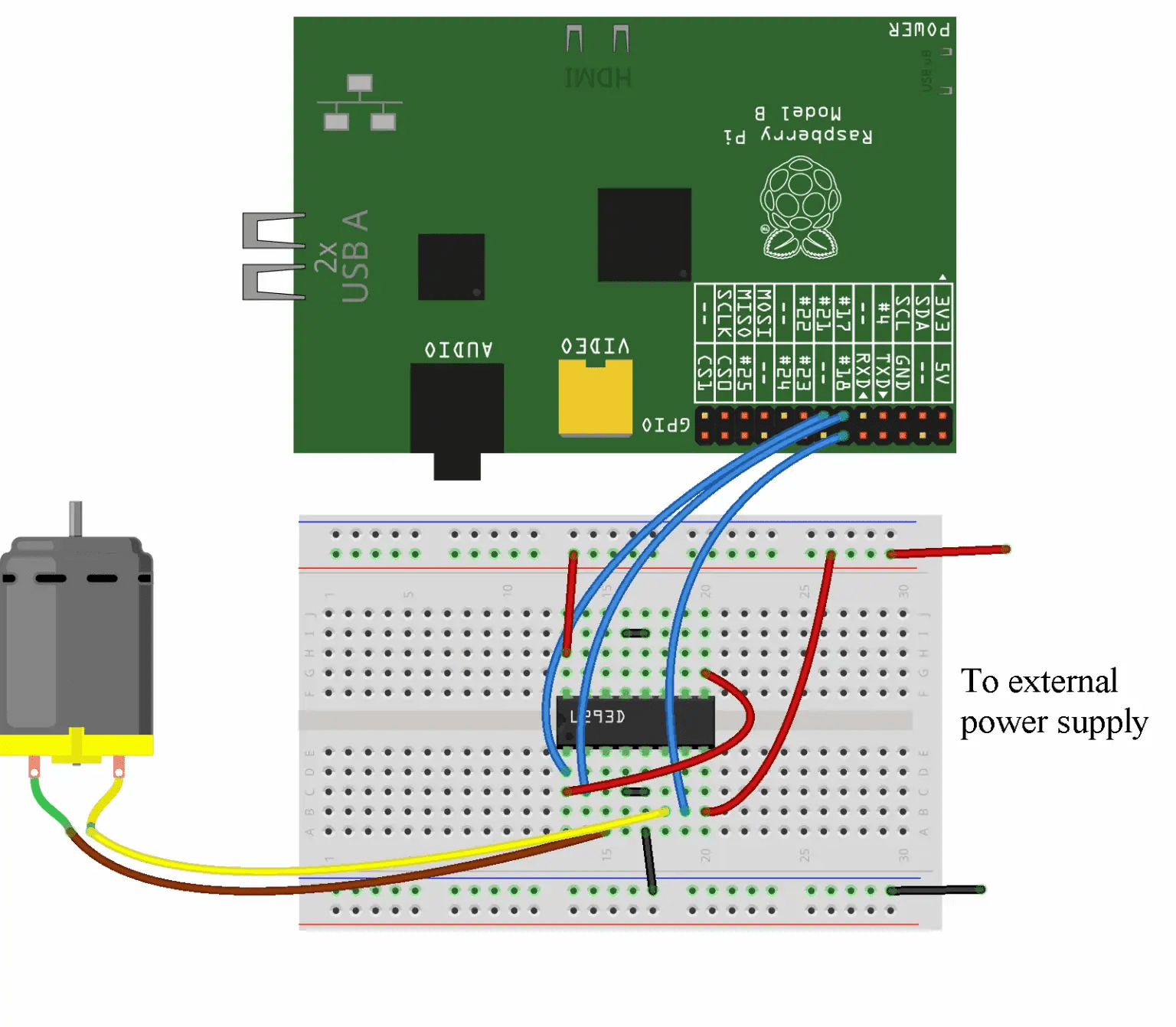 How to Use DC Motors on the Raspberry Pi Circuit Basics