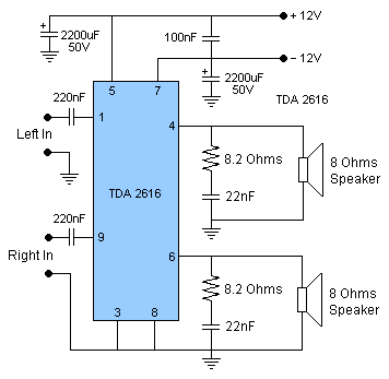 12 Watt Amplifier | Circuit Diagram