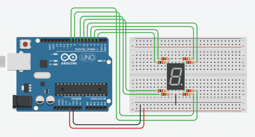 2 Digit 7 Segment Display Counter Circuit Using Arduino