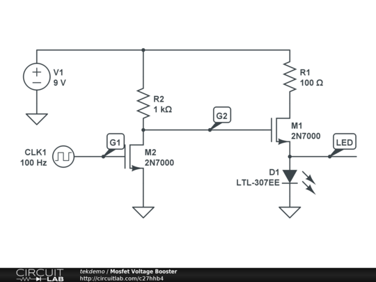 Mosfet Voltage Booster - CircuitLab