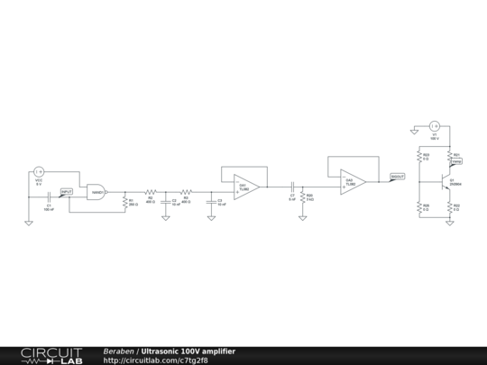 Ultrasonic 100V amplifier - CircuitLab