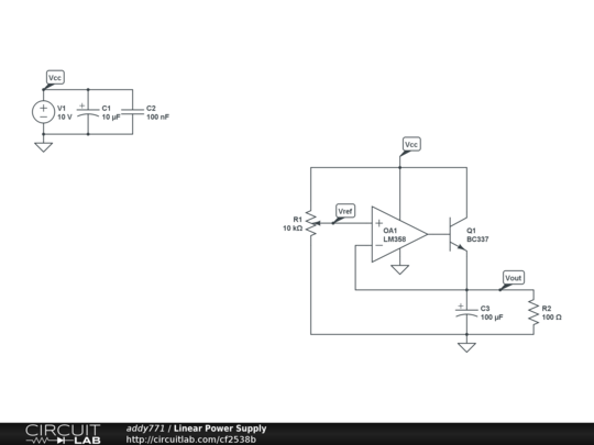 Linear Power Supply - CircuitLab