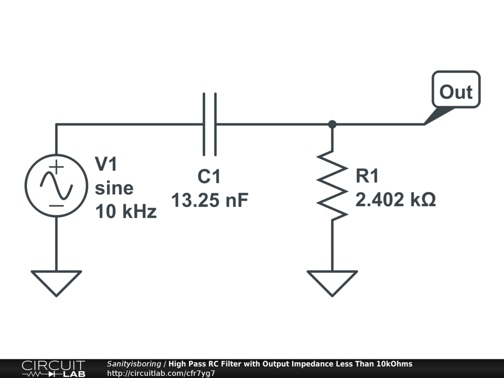 Passive High Pass Filter Circuit Diagram - Circuit Diagram