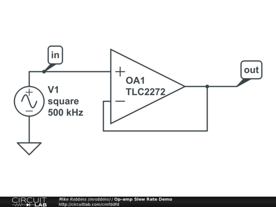 Op-amp Slew Rate Demo - CircuitLab