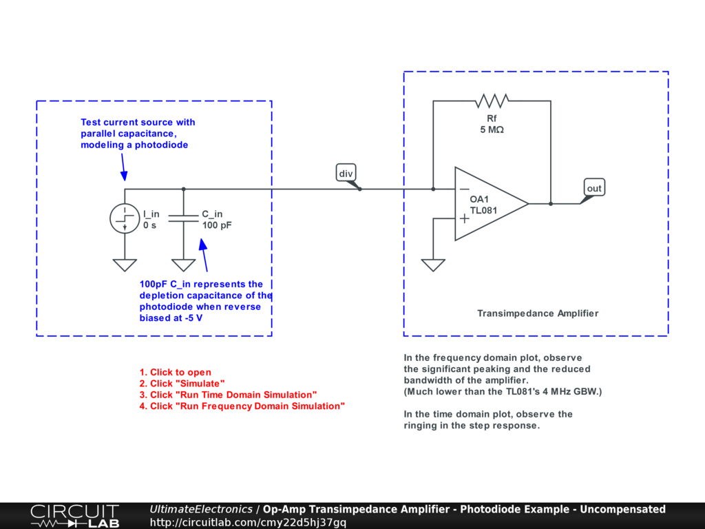 OpAmp Transimpedance Amplifier Ultimate Electronics Book