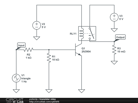 transistor relay - CircuitLab