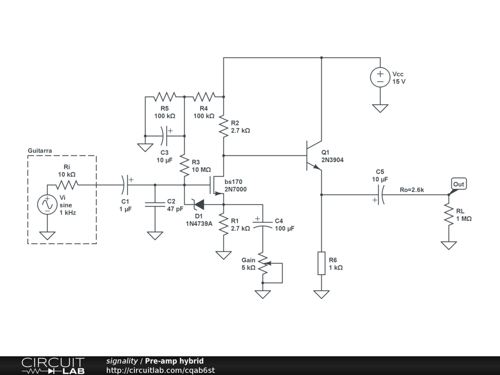 Using a baxandall tone stack after a high output impedance stage