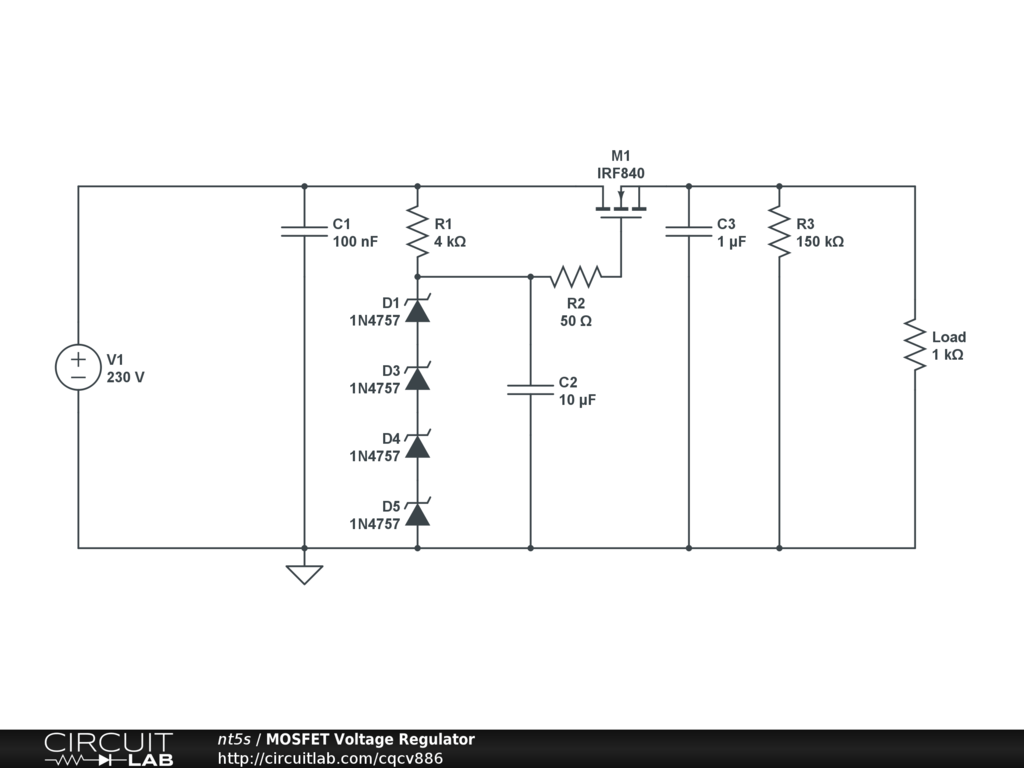 Mosfet Regulated Power Supply Schematic Circuit Boards