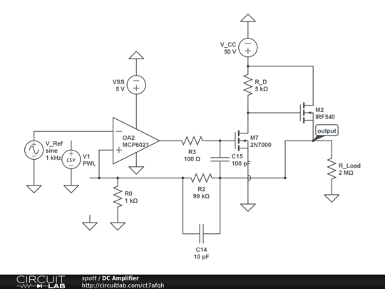 DC Amplifier - CircuitLab