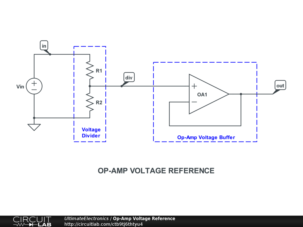 Op-Amp Voltage Reference | Ultimate Electronics Book