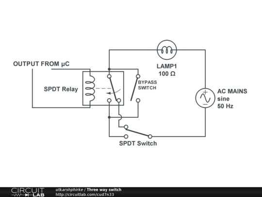 Three way switch - CircuitLab