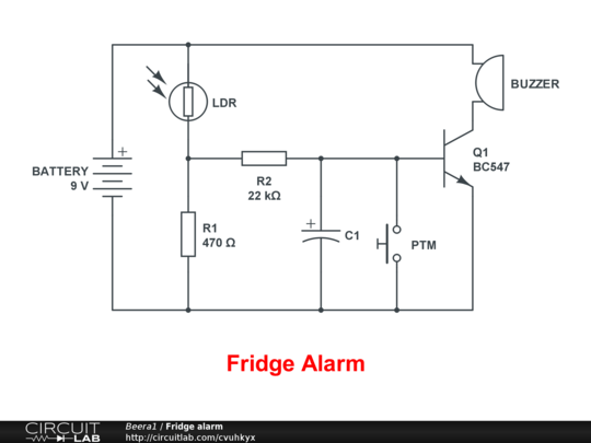 Fridge alarm - CircuitLab
