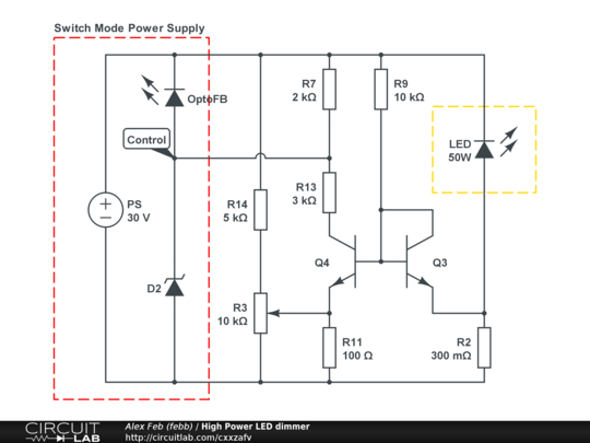 High Power LED dimmer - CircuitLab