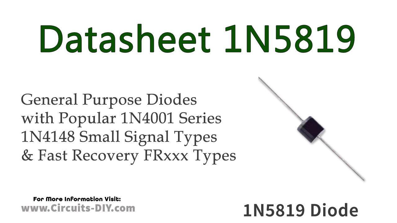 1N5819 Schottky Barrier Diode Datasheet