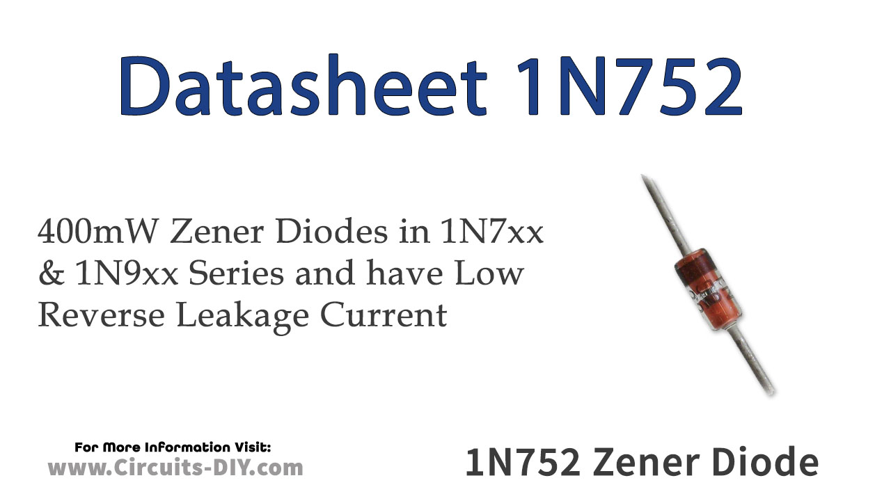 1N752 5.6V 400mW Zener Diode Datasheet