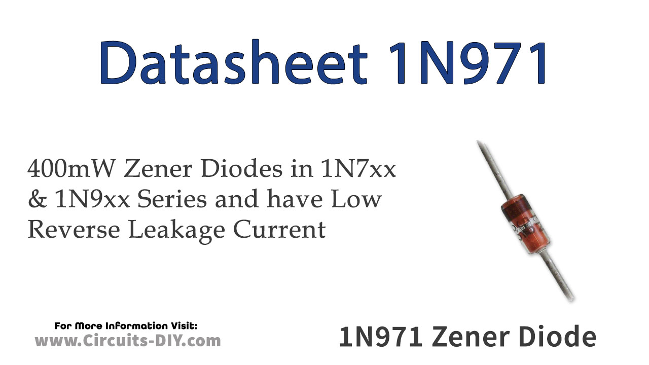 1N971 27V 400mW Zener Diode Datasheet