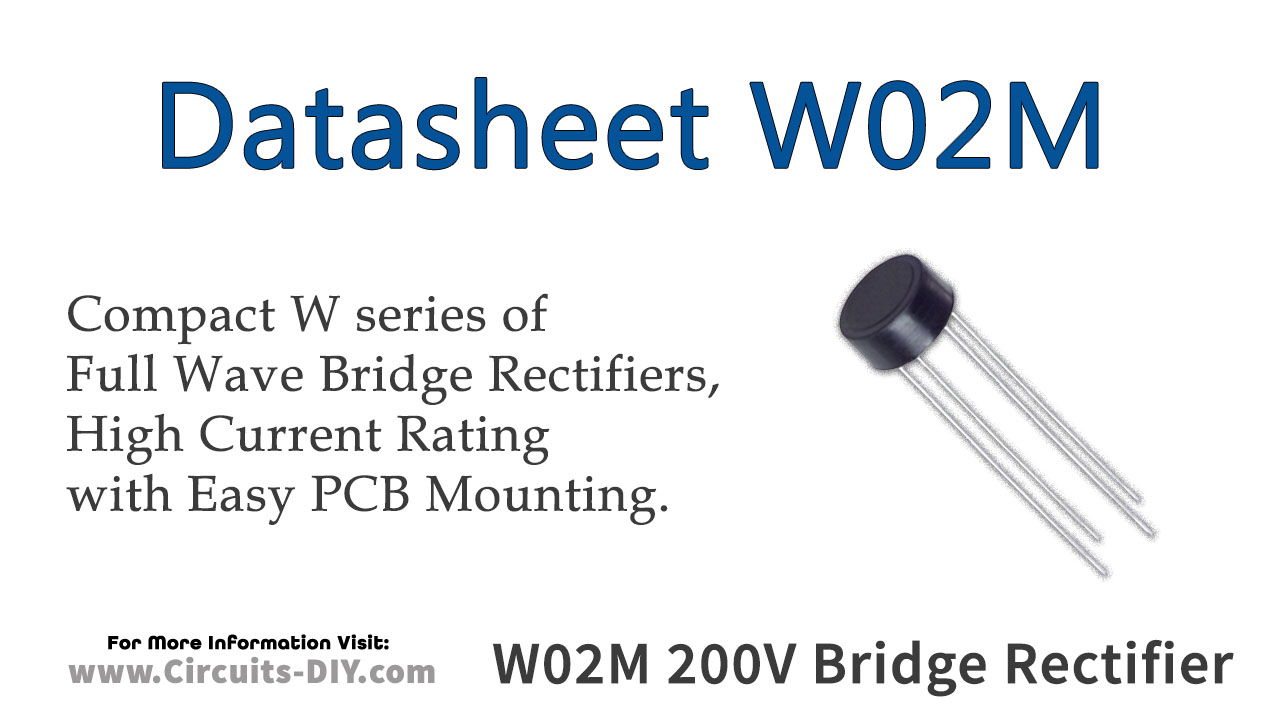 W02M 200V 1A Full Wave Bridge Rectifier Datasheet