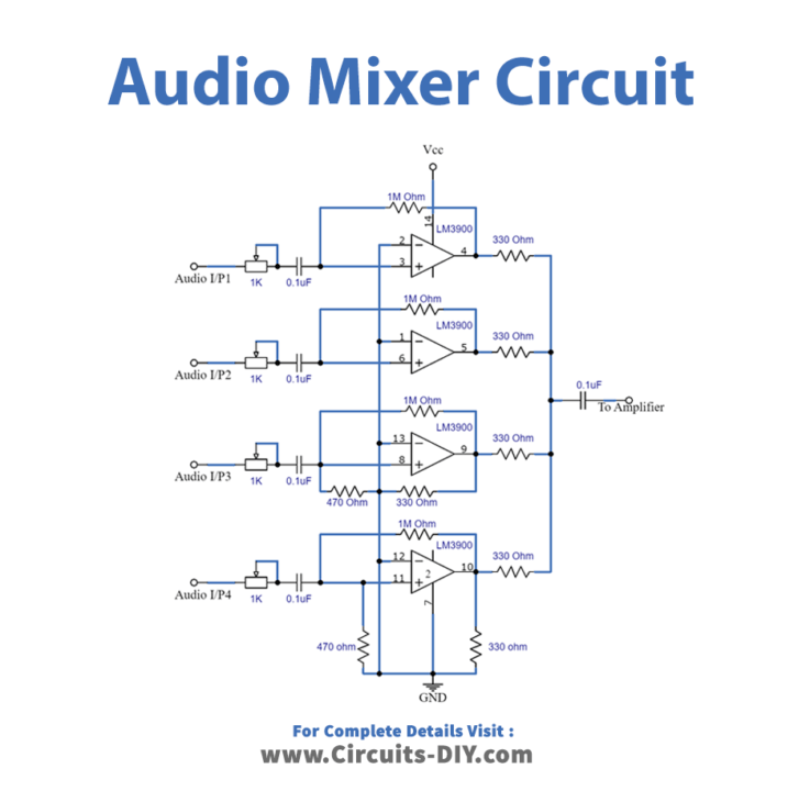 Audio Mixer Circuit » Wiring Core