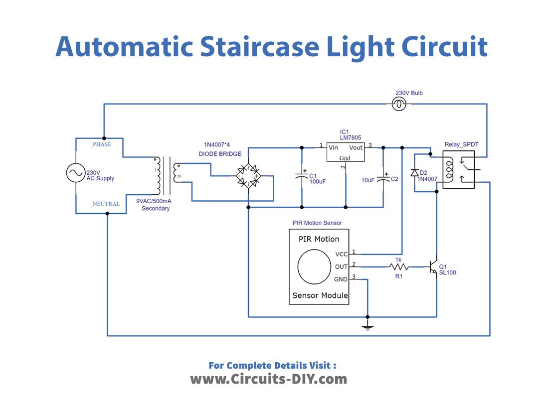 Automatic Staircase Light using a PIR sensor