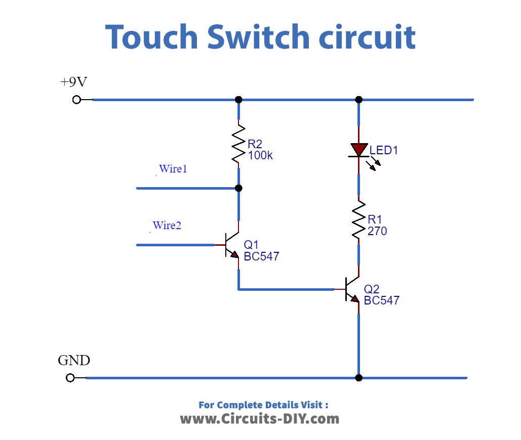 How to make Simple Touch Switch circuit using a Transistor Basic