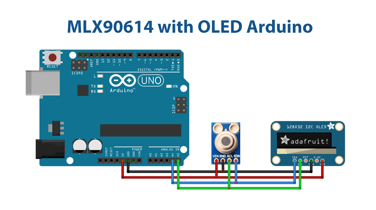 Contactless Temperature Sensor MLX90614 Arduino