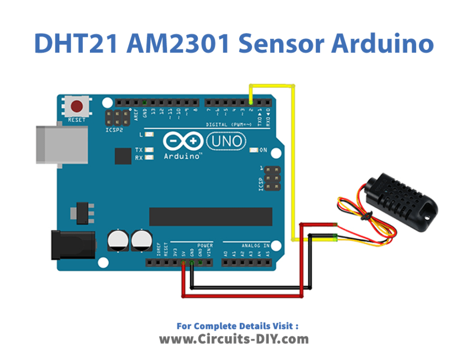 DHT21 / AM2301 Temperature Humidity Sensor with Arduino