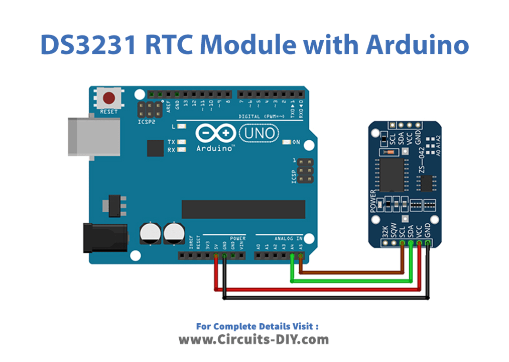 Interfacing DS3231 Real Time Clock RTC Module with Arduino