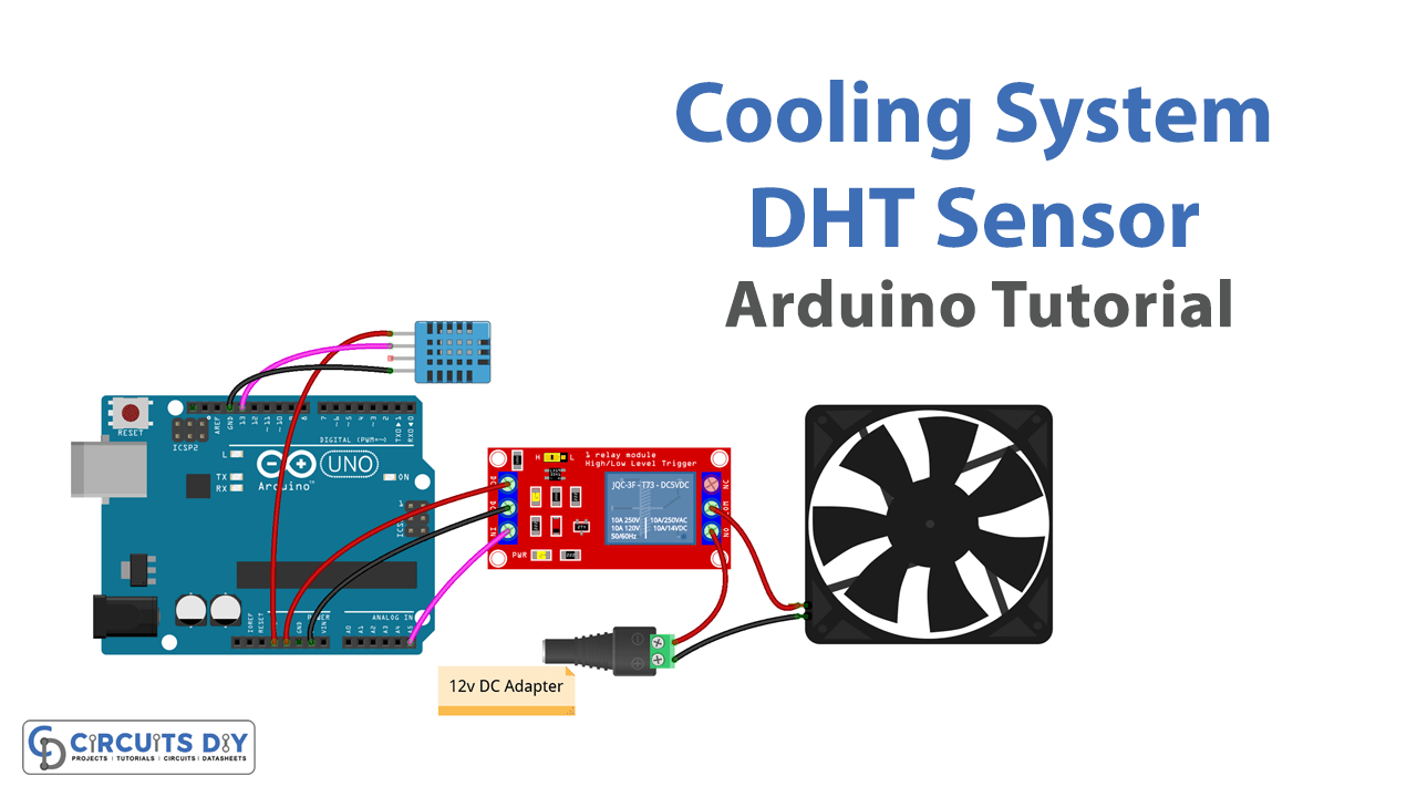 Cooling System using DHT Sensor Arduino Tutorial