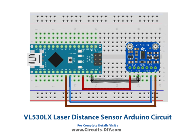 Interfacing VL530LX Laser Ranging Time of Flight Distance Sensor with