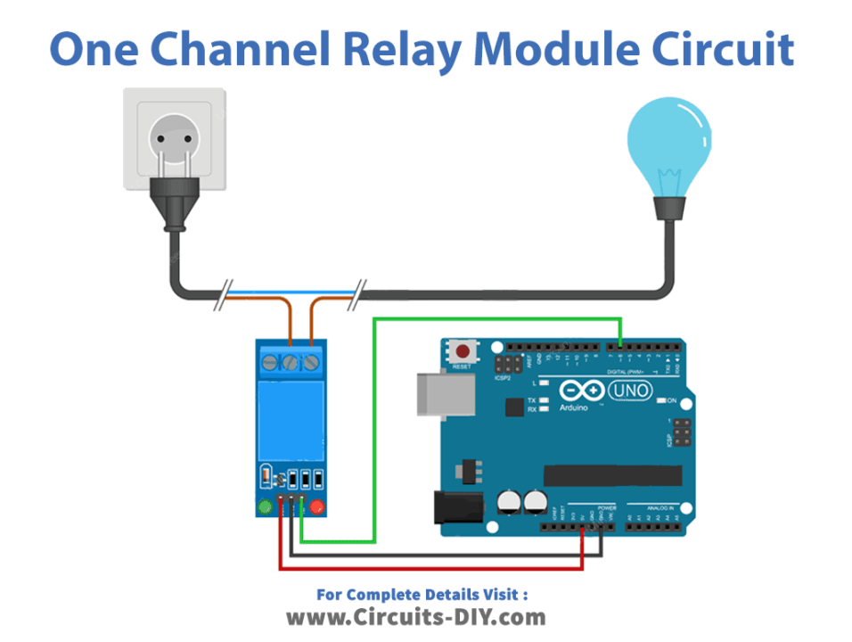 Interface One Channel Relay Module with Arduino