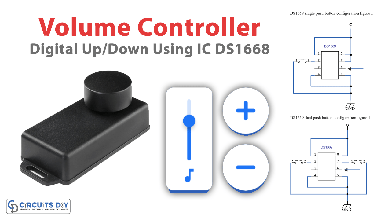 Digital Up/Down Volume Control Circuit Using DS1668