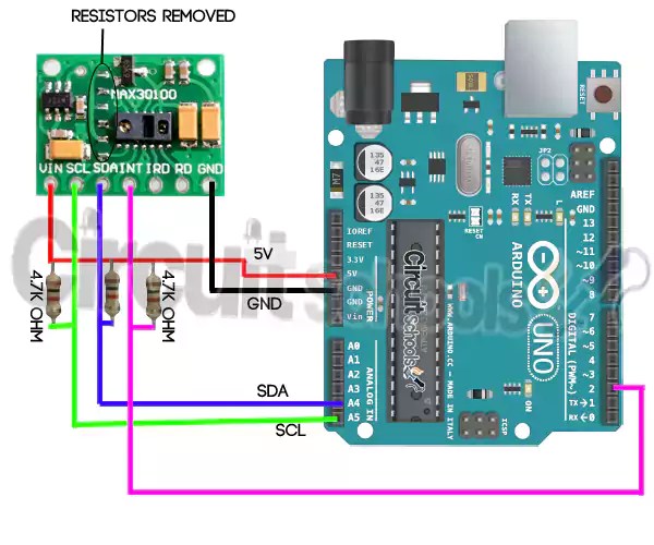 DIY Pulse Oximeter by interfacing MAX30100 sensor with Arduino