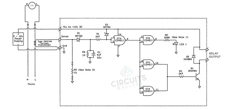 Current Sensing Relay Circuit Diagram [Explained] - Circuits Gallery