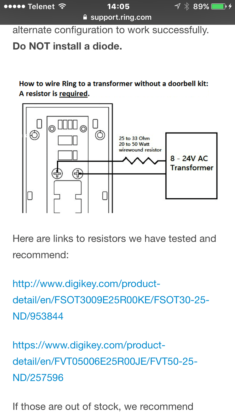 Ring Wifi Deurbel En Transfo - Forum - Circuits Online