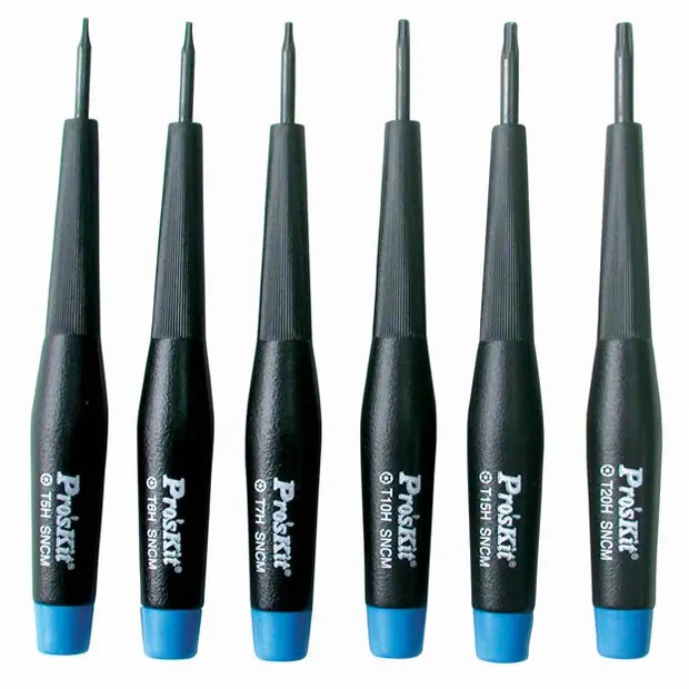 Precision Screwdriver Set 6 Pc. Security Star Tip
