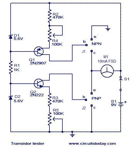 Transistor Tester To Test Hfe And Working Of Npn Pnp Transistors