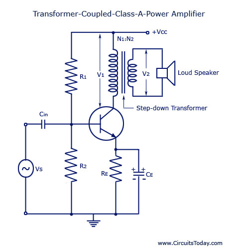 Class A Power Amplifier Circuit Diagram With Values