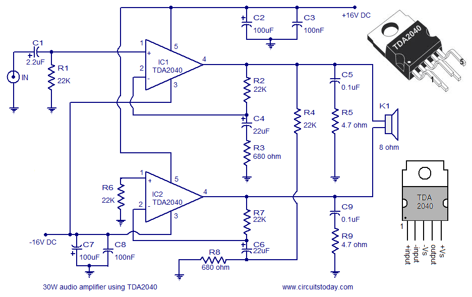 Class A Amplifier Circuit Diagram