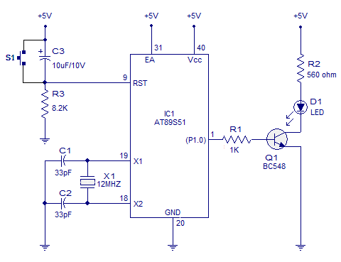 Reset Circuit In 8051 Microcontroller