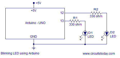 Simple Led Based Projects Using Arduino With Circuit Diagram And Codes