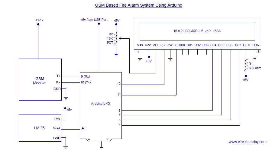 Smoke Sensor Circuit Diagram Using Arduino - Circuit Diagram