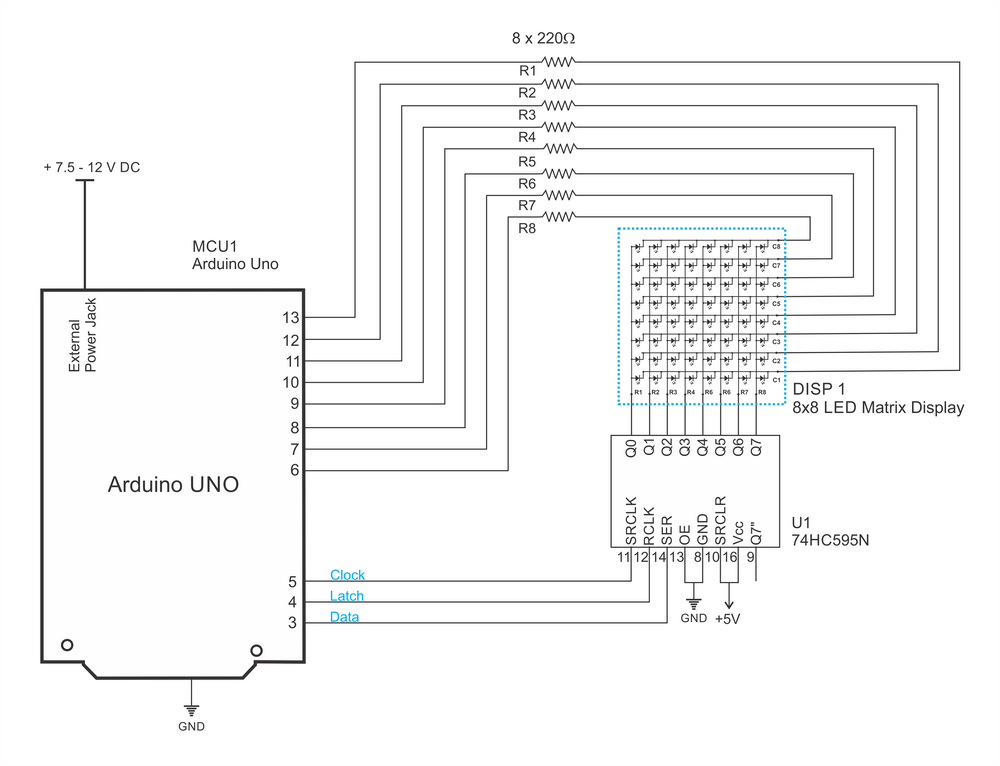 Circuit Diagram Of Led Cube With Arduino - Circuit Diagram