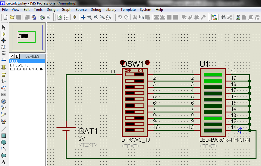 How to work with LED and Bar Graph Display in Proteus