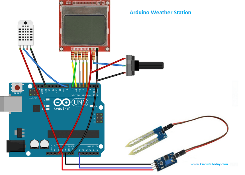 DIY Arduino Weather Station using Nokia LCD Display