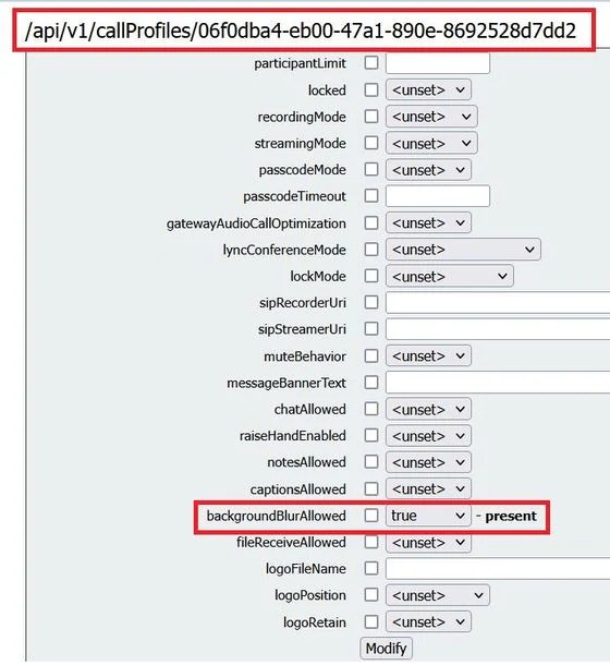 Configure Blur Background like ex Meeting on Cisco Meeting App